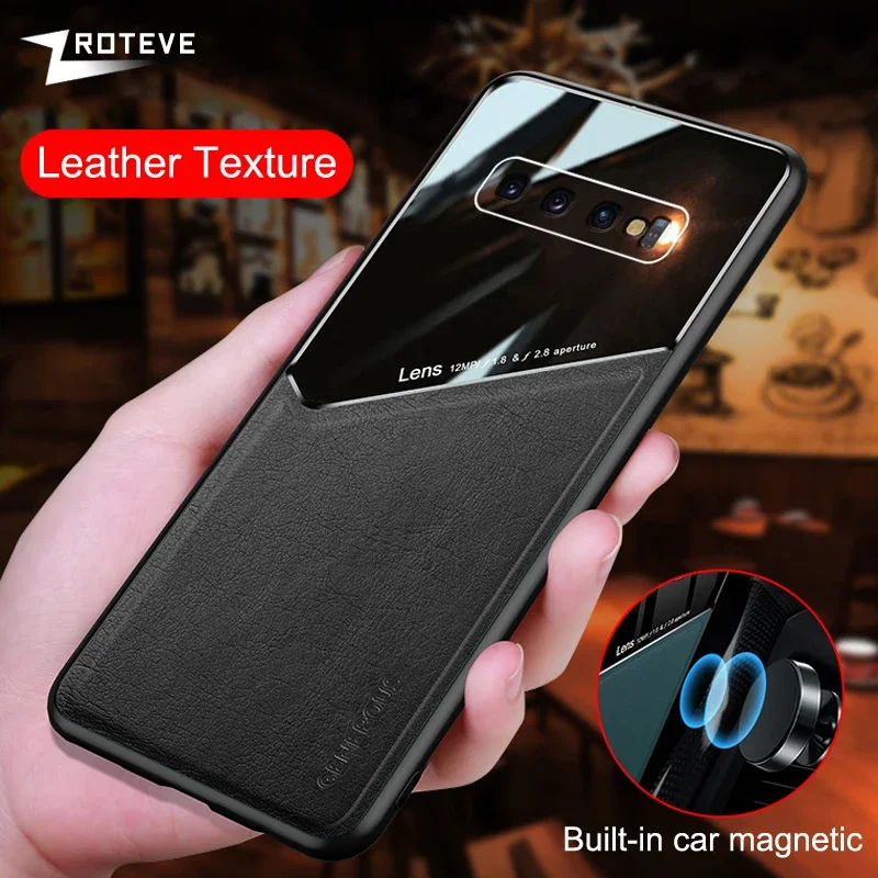 S10 Case Zroteve Leather Texture Soft Frame PC Cover For Samsung Galaxy S10 S20 S21 S23 FE S22 Plus + Note10 Note20 Ultra Cases