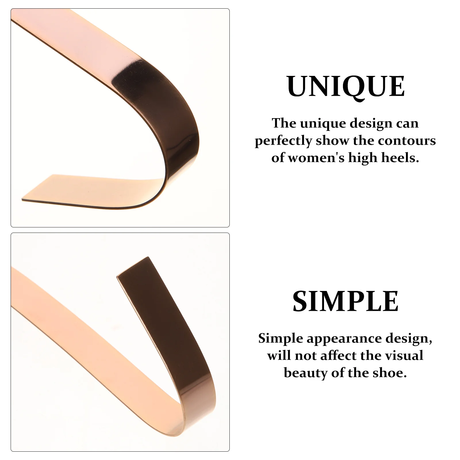 

2Pcs Stainless Steel Shoe Display Stand High Heels Support Holder Sandal Display Rack Shoe Support Holder Organizer