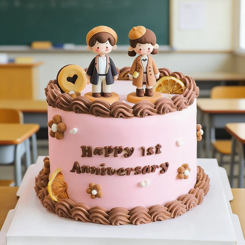 Valentinstag Paar-Puppen Tortendekoration Cartoon Freizeitkleidung für Jungen Mädchen Geburtstagstorten-Deko Liebesgeständnis Party-Zubehör