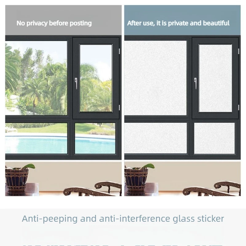 

Glass Window Gel PVC Cushifrosted Bathroom Frosted Privacy Home Decoration Car Film Electrostatic Adsorption Seats Wallpaper