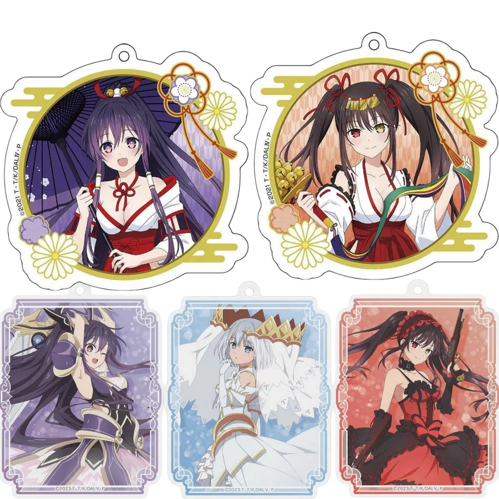 Anime Fans Gifts Charm HD Character Date A Live IV Acrylic Keychain Tokisaki Kurumi Ornament Series About 6cm