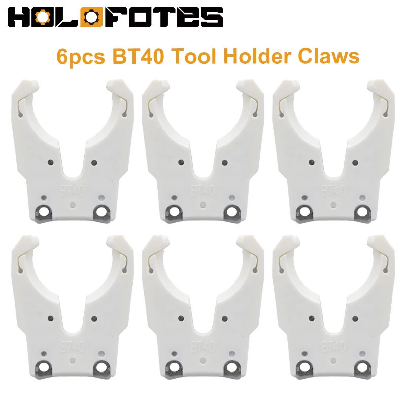 

6pcs BT40 Tool Holder Claws Automatic Cutter Tool Holder Clamp Durable for CNC ATC Machine Spindle BT40 Tool Holder Forks CNC