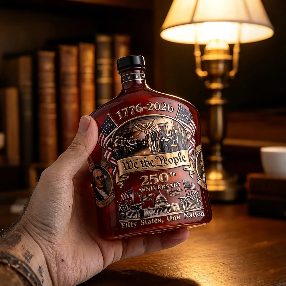 250th Anniversary Edition Decanter - Collectible Whiskey Bottle 1776-2026 We The People 250th Anniversary Decanter Home Decor