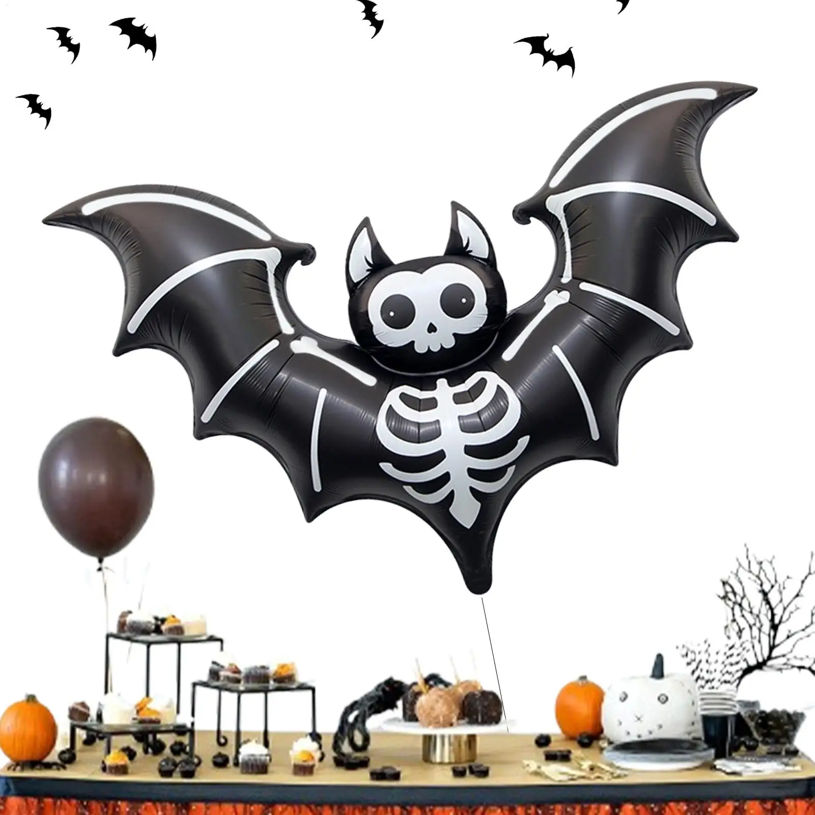 

Halloween Black Bat Balloons Spooky Black Bat Balloons Party Supplies Photo Prop Centerpiece Backdrop for Indoor Outdoor