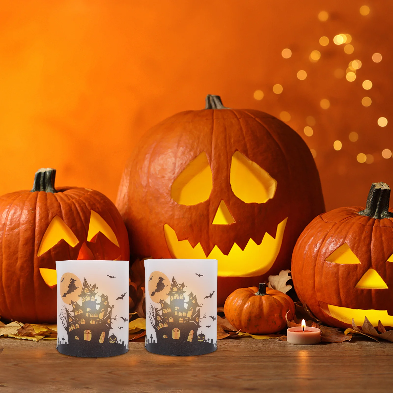 

8Pcs Decorative Tube Shades Plastic Windproof Covers for Holders Creative Flame Protection Small Cylinder for Tea