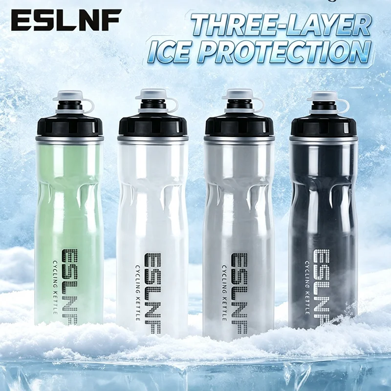 ESLNF 720ml Bicycle Bottle Keep Cold Thermal Large Capacity Water Bottle Cycling Outdoor Sports