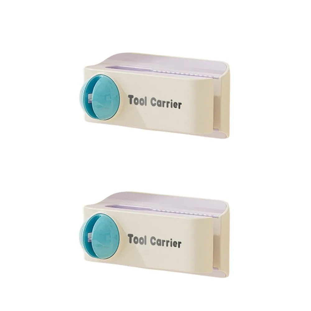 

2Pcs Plastic Cutter Holder Punch Free Dopamine Cutter Drying Rack Wall-Mounted with Sharpening Stone Utensil Rack For Home