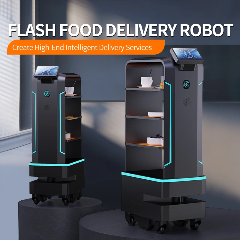 Intelligent Delivery  Robot Waiter Hospital Hotel Restaurant Food Server Delivery Food Robot