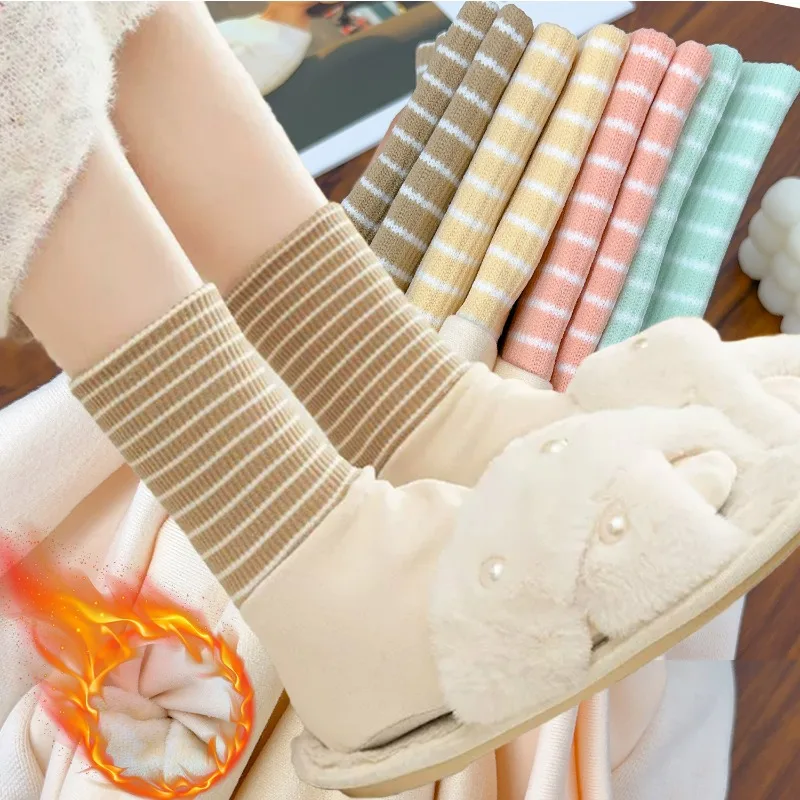

1-2pairs Warm Floor Socks for Sleeping At Home Cozy Non Slip Indoor Soft Breathable Nylon Anti Odor Comfort Sleep Socks Stocking