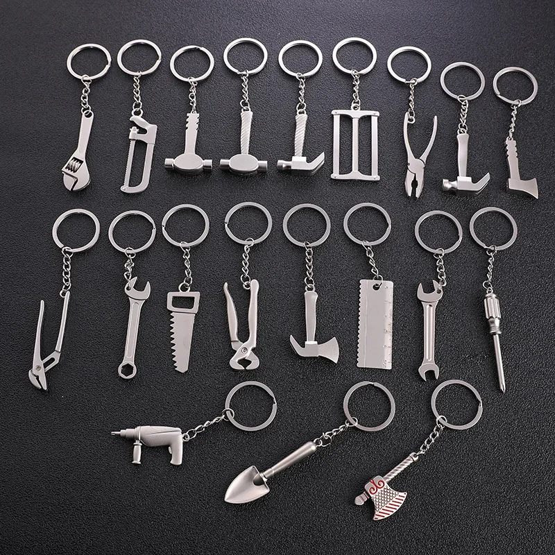 Bottle Opener Stylish Metal Functional Novelty Keychain Key Tool Must-have Wrench Versatile Silver Portable Keychain Convenient