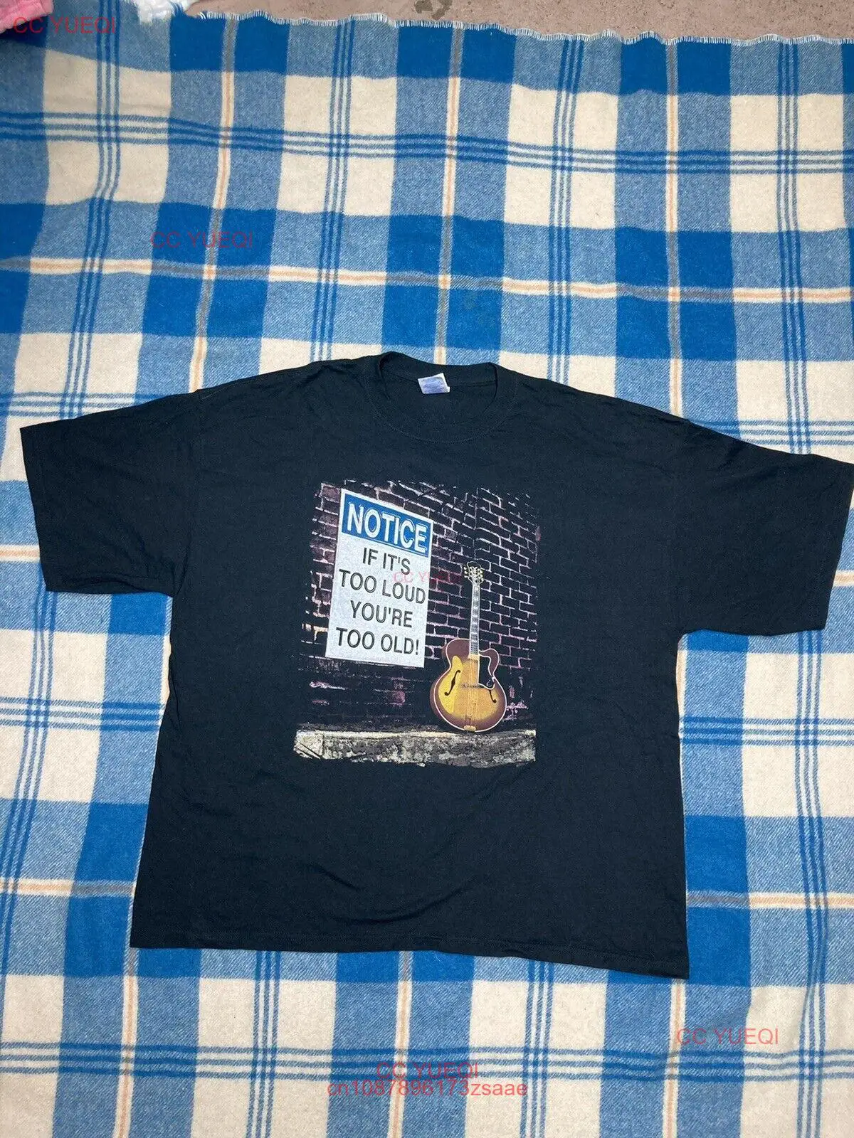 Винтажная Футболка y2k с изображением гитары, если он слишком громкий, то вы слишком старые скалы Зал славы XXL
