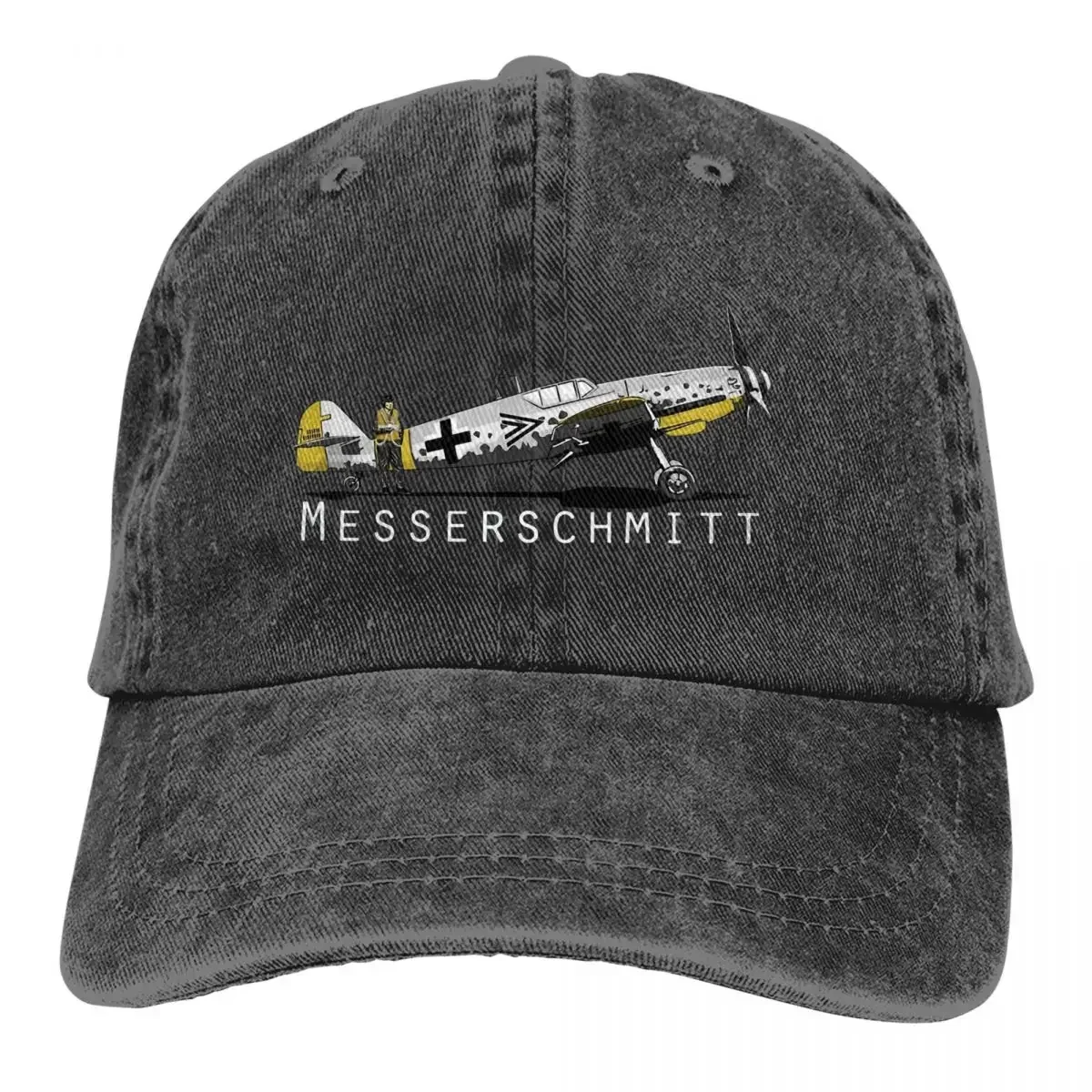 Airplane Lover Multicolor Hat Peaked Men Women\'s Cowboy Cap BF 109 Baseball Caps Personalized Visor Protect Hats