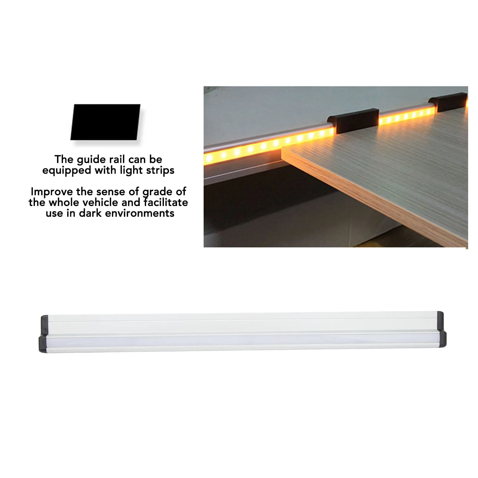 

RV Table Rail 500mm Aluminum Alloy High Strength Rustproof Wall Table Support Rail for Yacht Boat Caravan Accessories