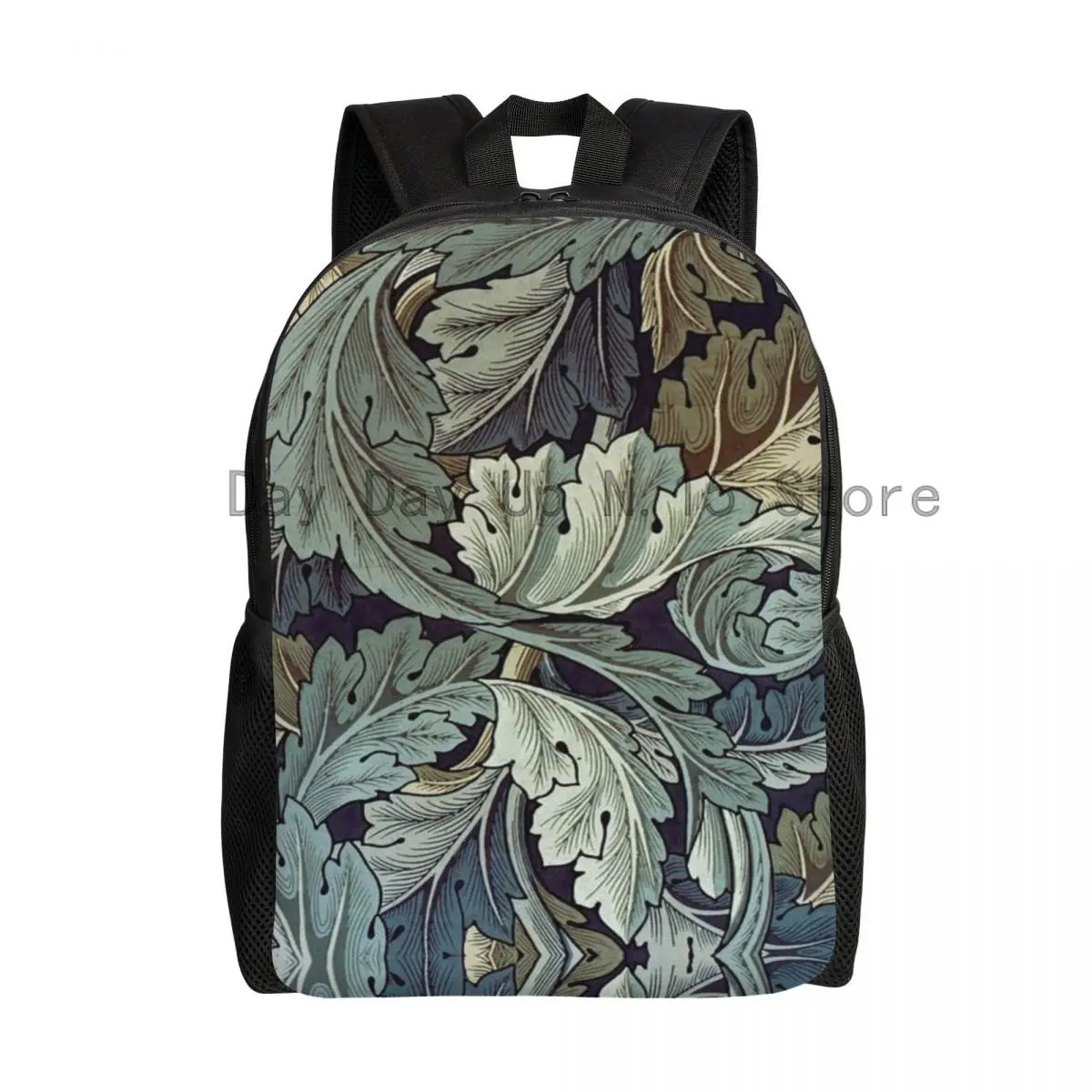 Customized Acanthus By William Morris Backpack Women Men Fashion Bookbag for School College Textile Pattern Bags