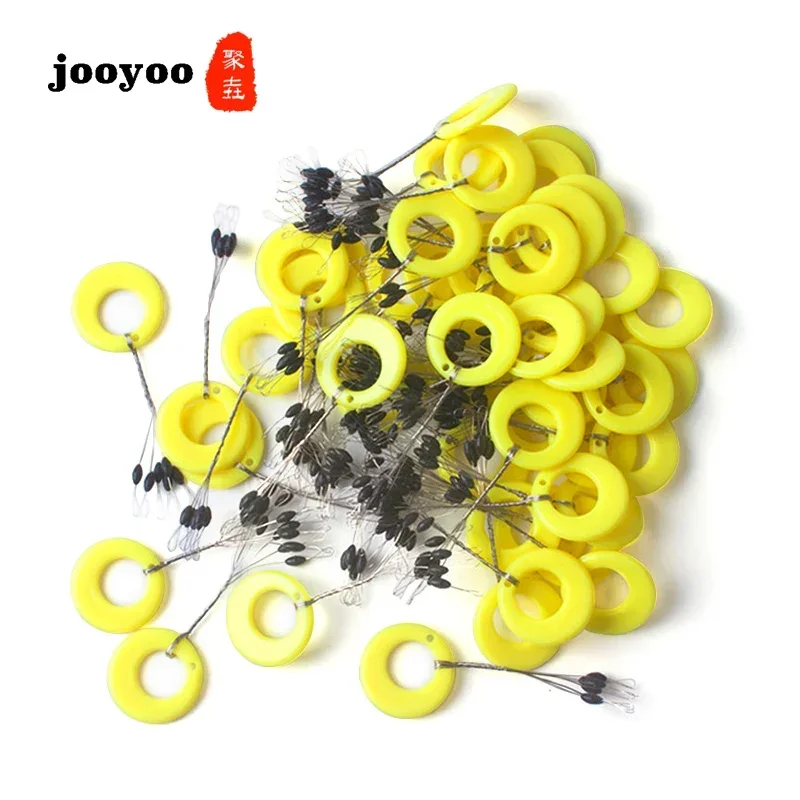 

200Pcs S M L Group Set Rubber Silicon Space Bean Sea Carp Fly Fishing Black Rubber Oval Stopper Fishing Float Fishing Bobber