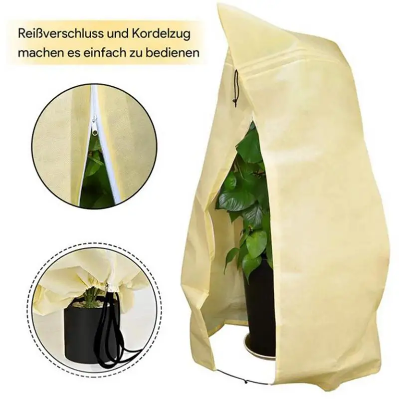 Plant Covers for Winter Frost Cloth Tear-Resistant Warm Breathable Anti-Freeze Reusable Windproof Gardening Kit Winter Supplies