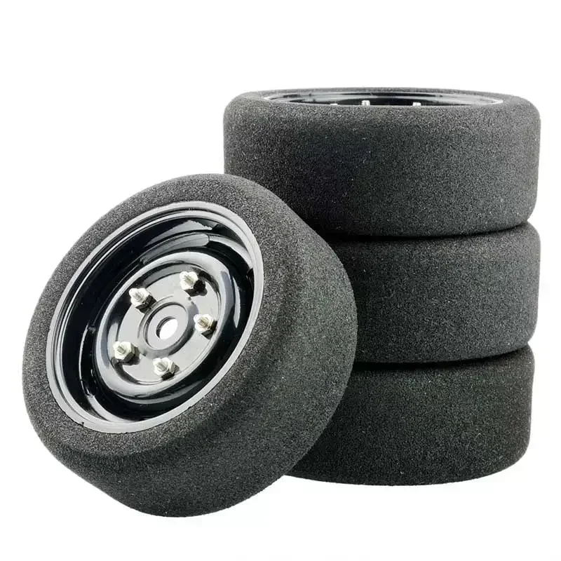wltoys 144001 124019 124017 A959 parts 4pcs on road foam tyres 68MM wheel fit 12MM hex for 1/16 1/14 1/12 remotre contrl cars view 3