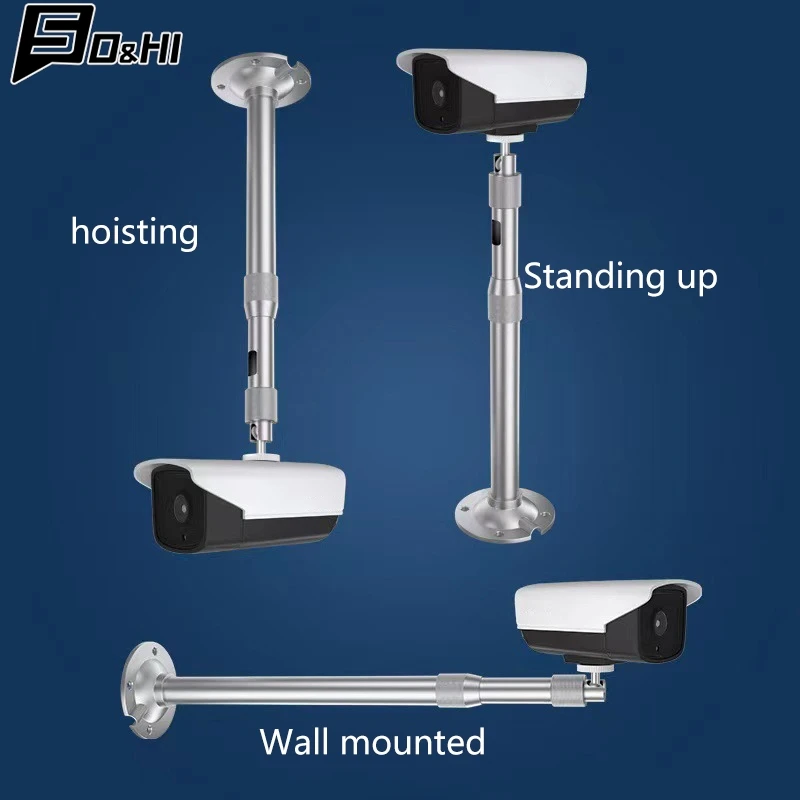 

Monitor Aluminum Alloy Telescopic Bracket Bracket Extension Monitoring Pole Camera Long Bracket 20-80cm