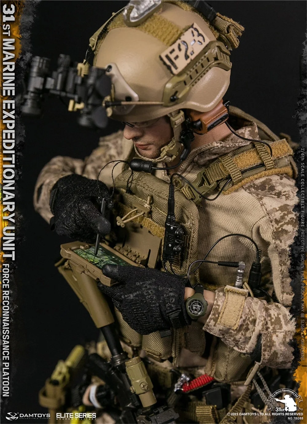 1/6 Damtoy Dam 78088 31st Marine Expeditionaire Unit Kracht Verkenning Peloton Battle Helm Set Accessoires Scène Component