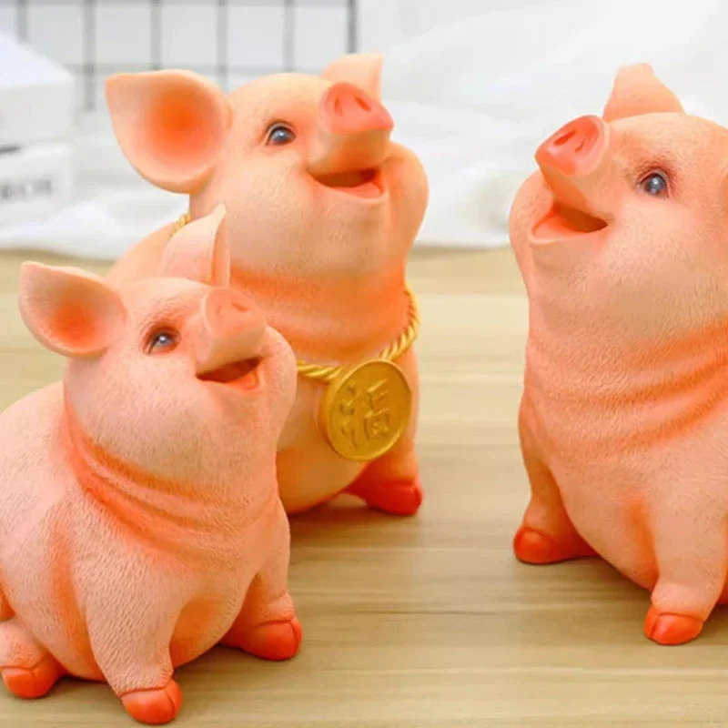 Lucky Fortune Piggy Bank Cartoon Money Saving Box for Kids Birthday Gift Creative Coin Bank Living Room Desk Decor Boys Girls