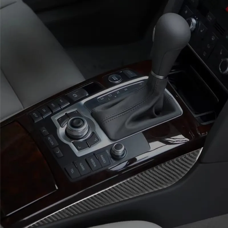 Carbon Fiber For Audi A6 C5 C6 Car Styling Interior Gear shift Air Conditioning CD Panel Buttons Handrest Cover Trim Car Sticker