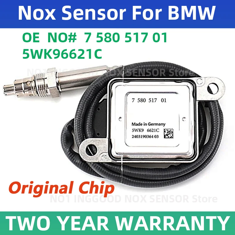 

758051701 NOx Sensor Original New Nitrogen 5WK96621C Oxide Sensor for 12V BMW E90 E91 E60 E61 E63 E64 325i 330i 525i 530i 630i
