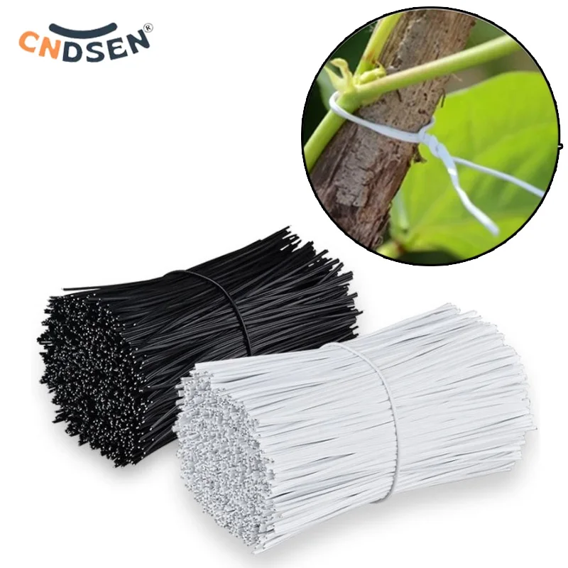 Black White Plastic Shell Package Reusable Twist Ties with Iron Core Cable Fasteners