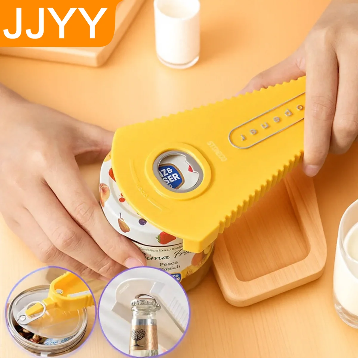 

3 in 1 Multi Function Bottle Opener Jar Opener Easy Twist Quick Cooking Grip Corkscrew Kitchen Tool