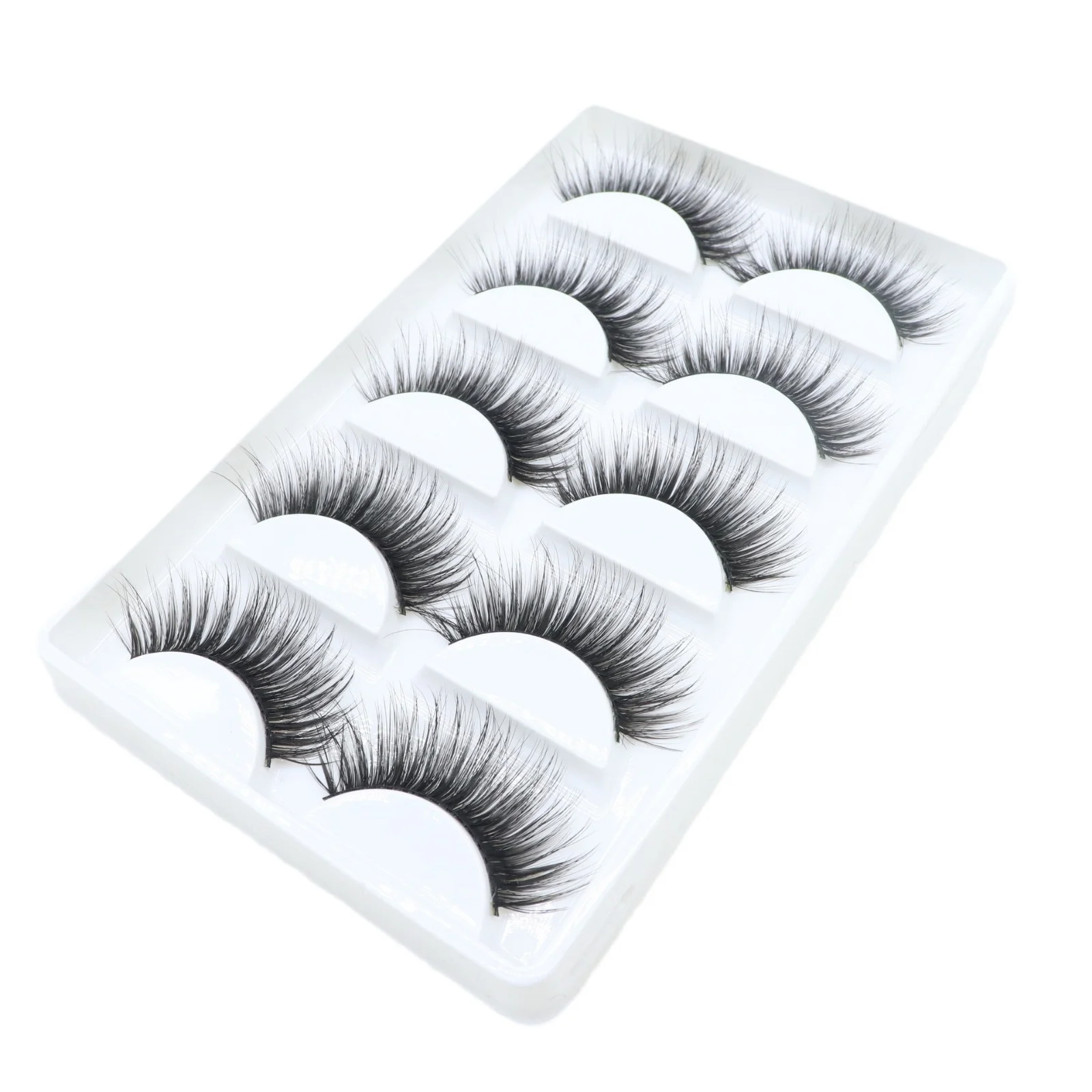 NEW 5 Pairs  Long Makeup 3d Mink Lashes Fluffy Soft Wispy Natural Long False Eyelashes Wholesale Reusable Eye Lashes