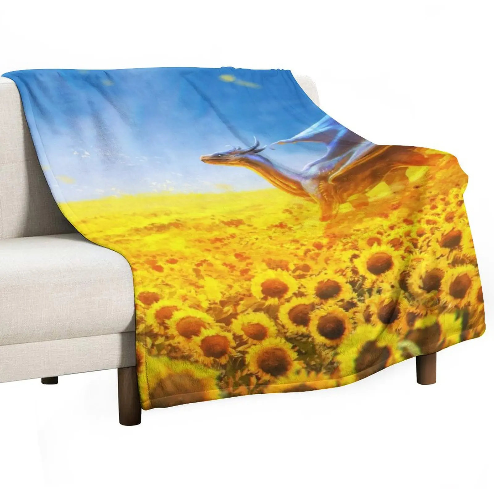 

Sunflower Fields Throw Blanket for sofa Bed Fashionable Summer Beddings Weighted Blankets