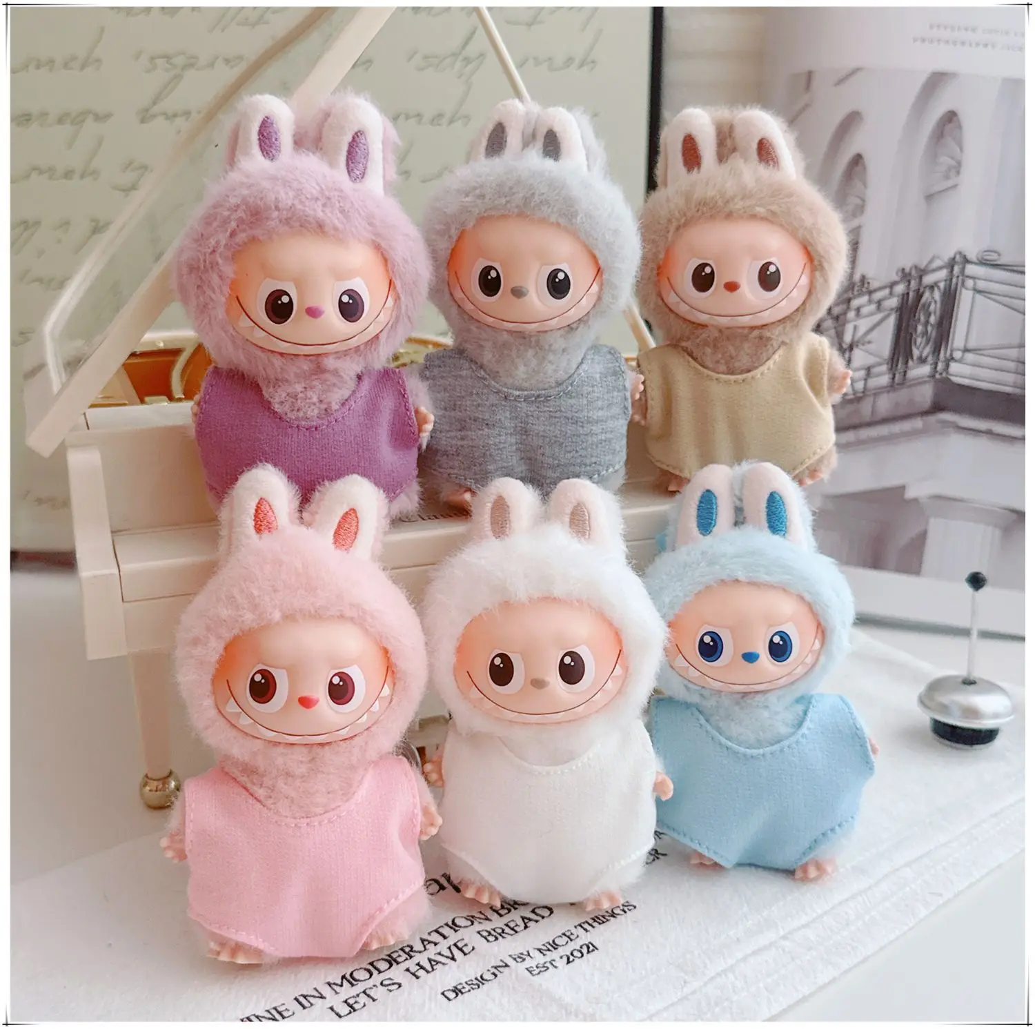 

Clothes For 4th Gen LABUBU 10cm Pin For Love Series Multi-Color Onesie Swimsuit – Comfortable & Casual Style