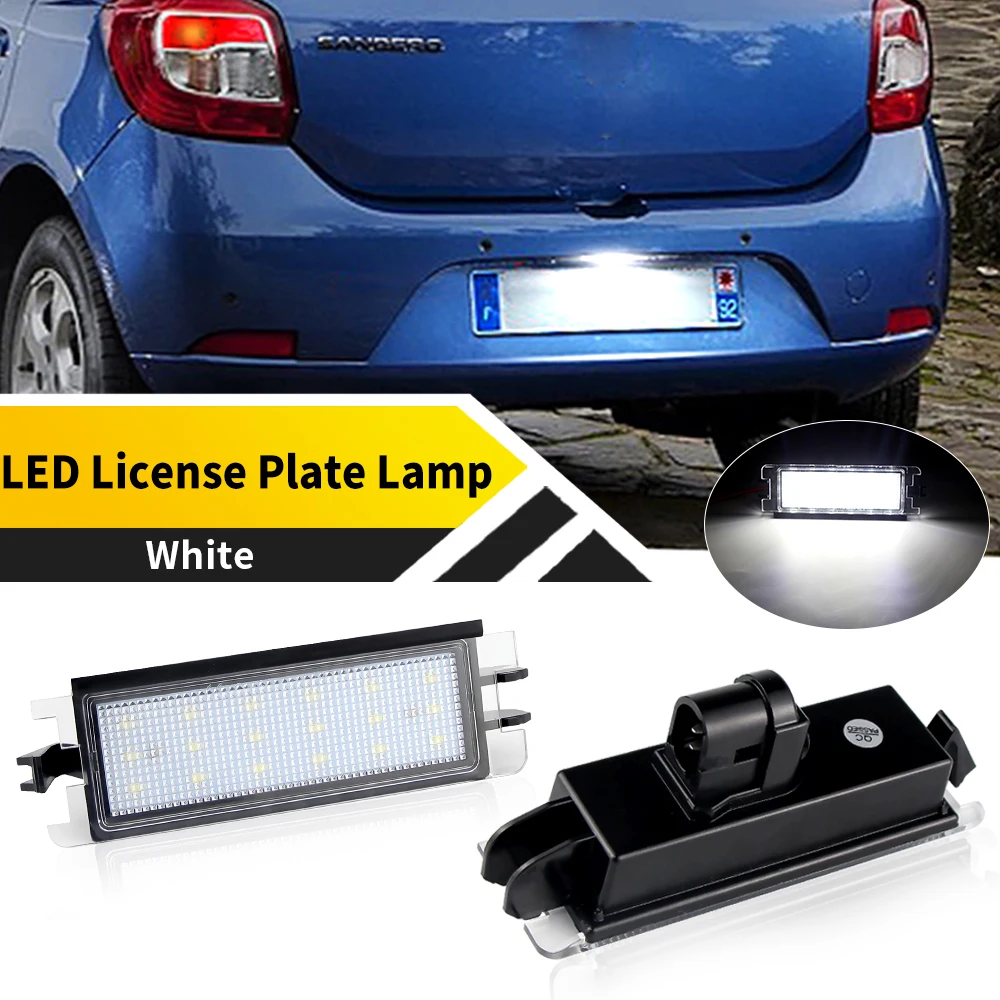 

1pc No Error White LED License Plate Light Number Plate Lamp For Renault Dacia Sandero I 2008-2012 Logan I 2004-2013