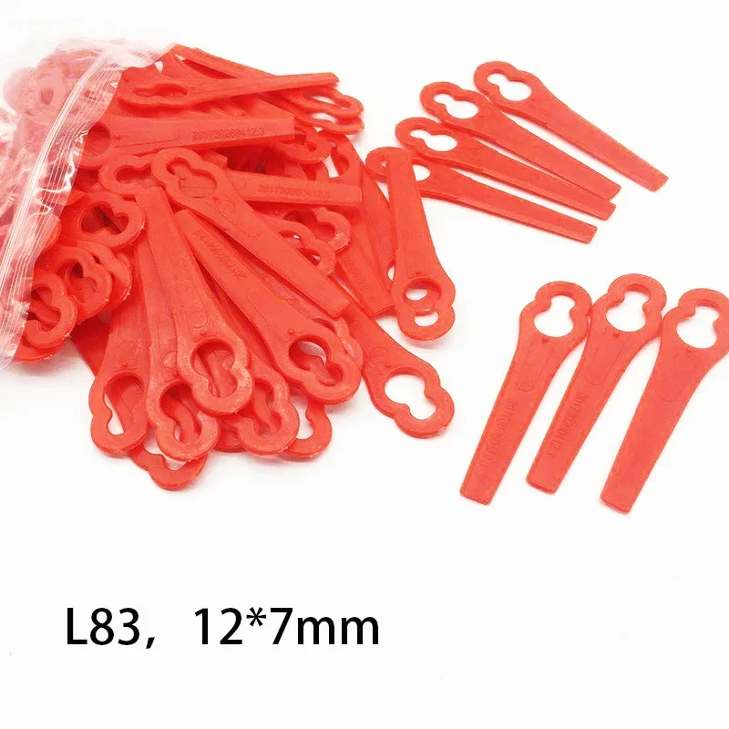 Plastic Cutter Blades for Florabest Grass Trimmer, Brushcutter, 12*7mm, L83