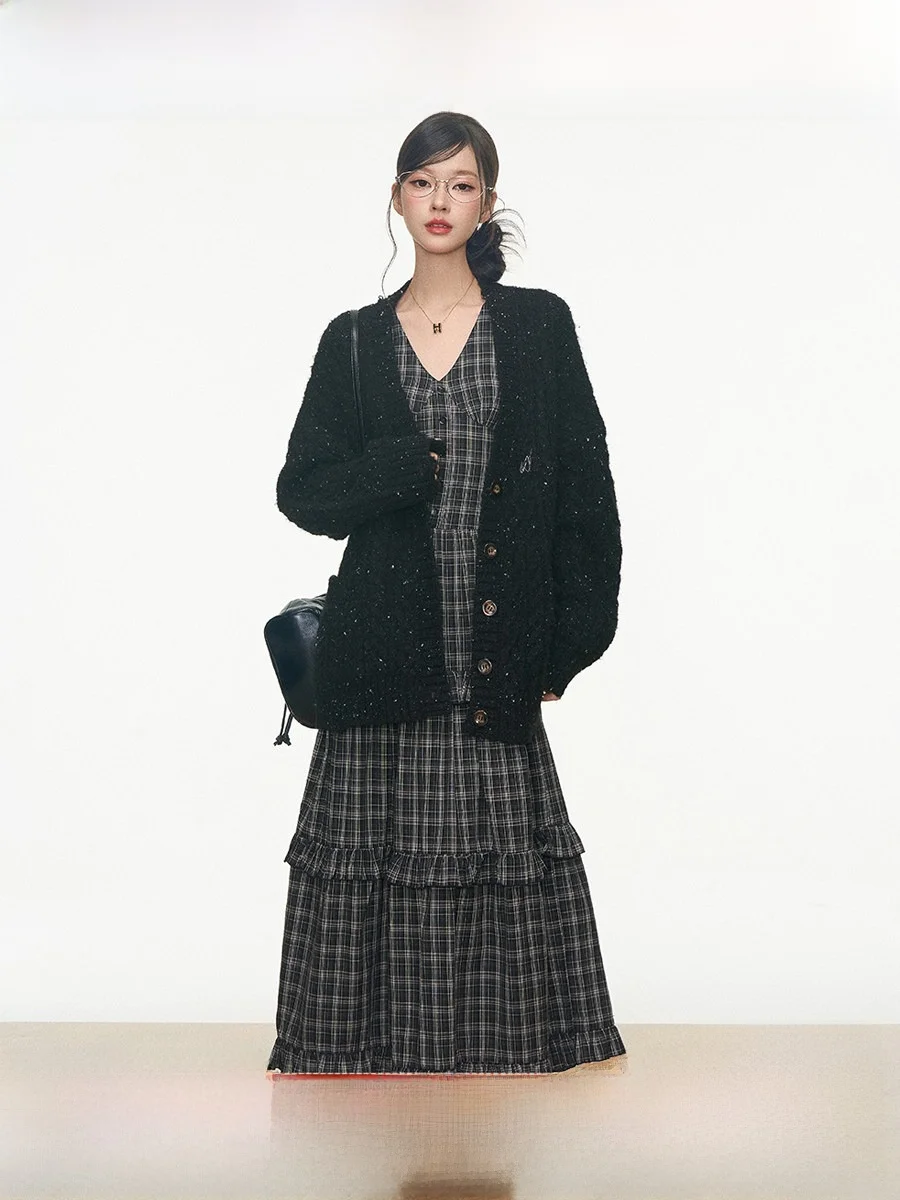 

Westayone ey Свободный острый свитер Кардиган Женский Новое поступление Осень Зима V-ne Long Sve Casual Sle Dr