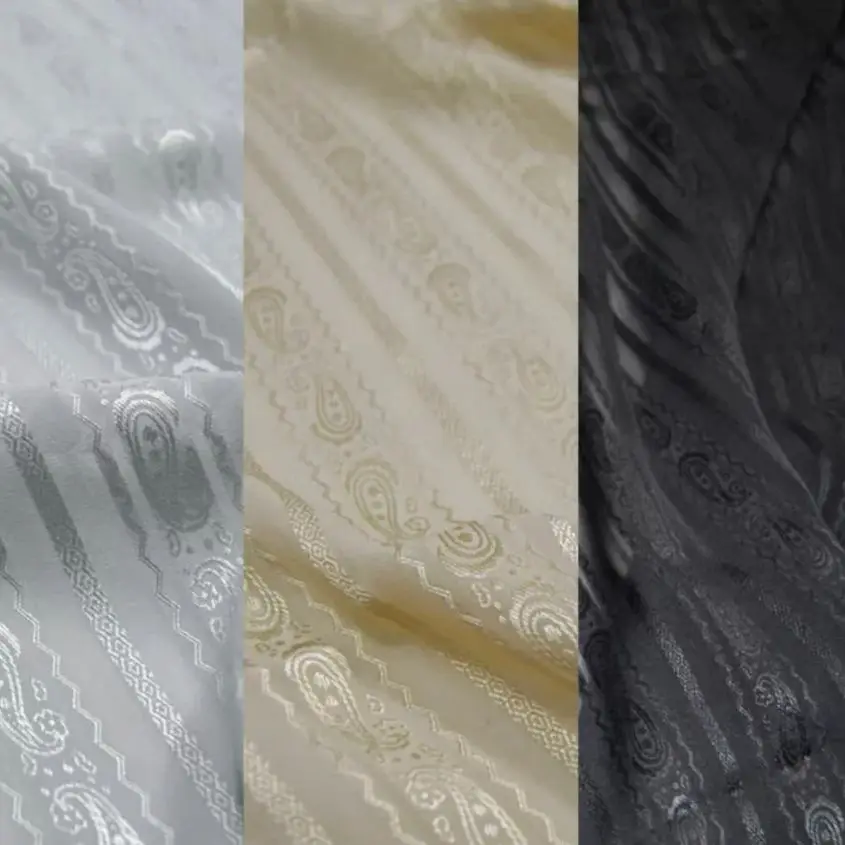 

Amazing Paisley Design Elegant Style Smooth Soft Feeling Good Material Silk Jacquard Fabric for Women Nice Veil Tippet Dress