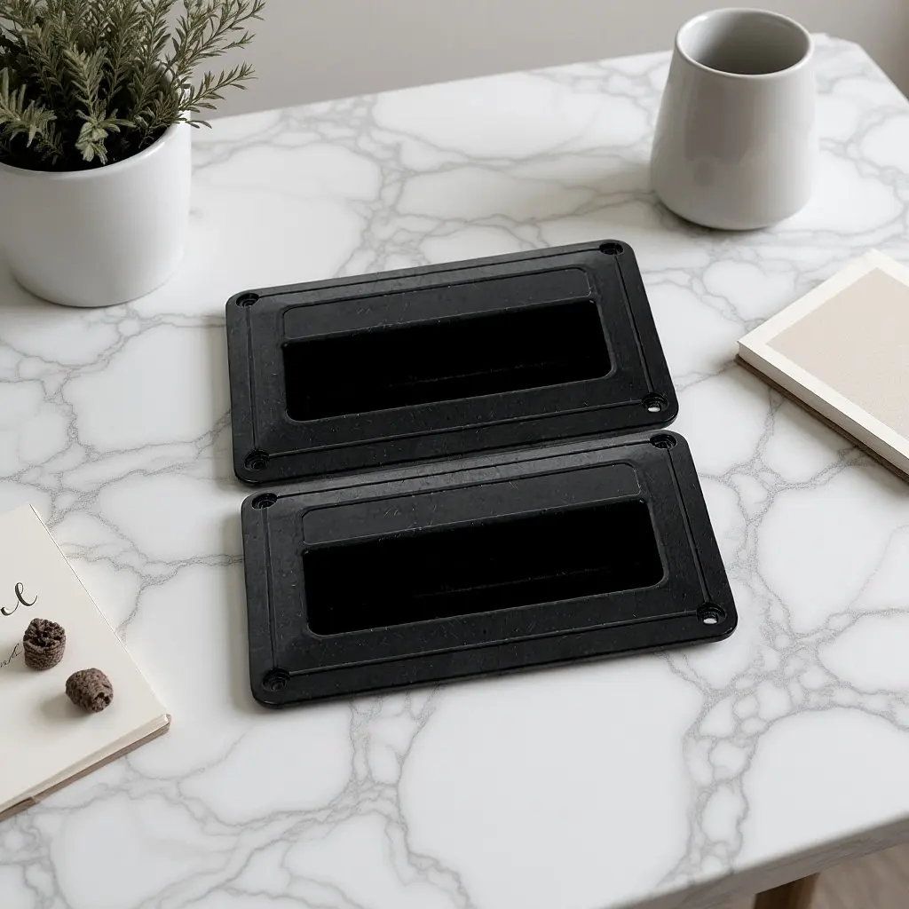 2Pcs Side Pull Stage Audio Handle Plastic Recessed Speaker Handle Portable Speaker Cabinet Carry Transport Grip Hardware