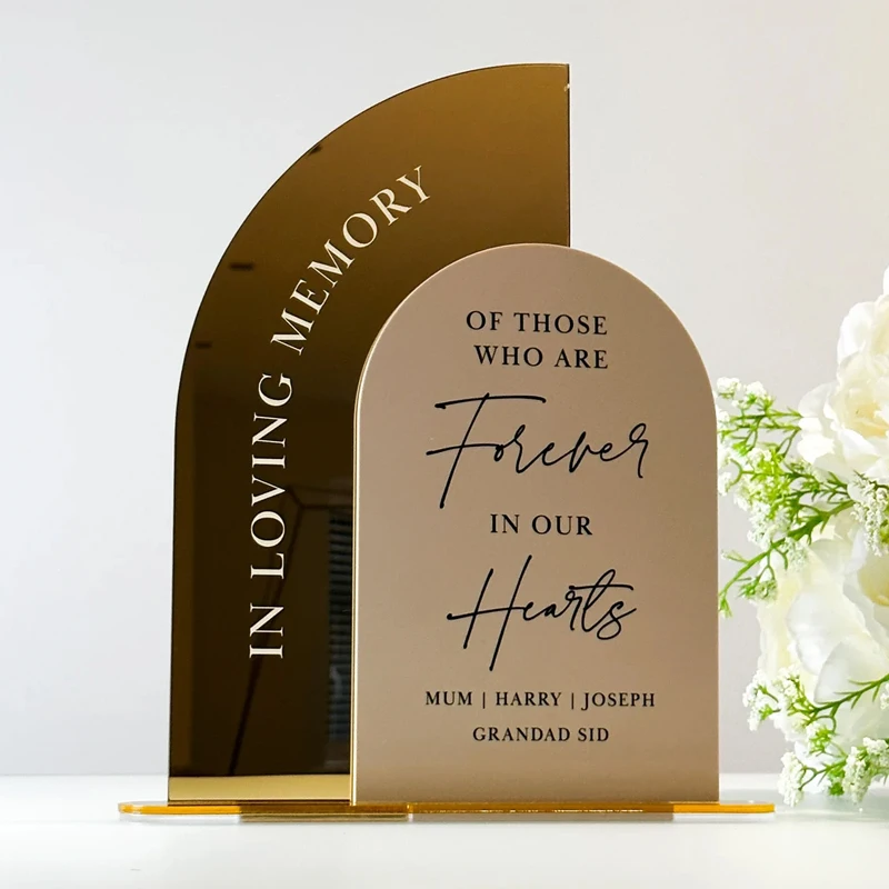 Personalized In Loving Memory Wedding Sign,Remembrance Plaque, Remembering At Wedding,Loved Ones In Our Hearts