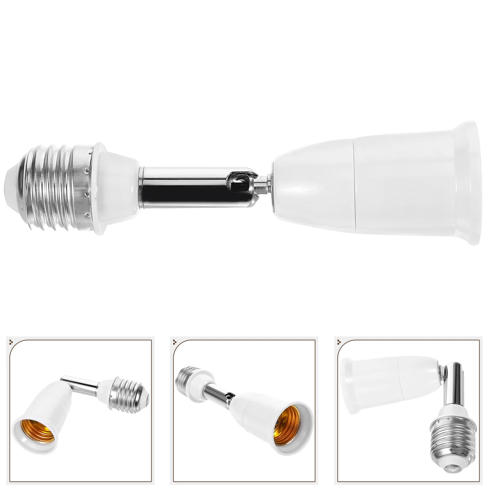 

E27 to Universal Head Extended Lamp Holder Bulb Extender Socket Light Extension Cord Replacement Accessories Base