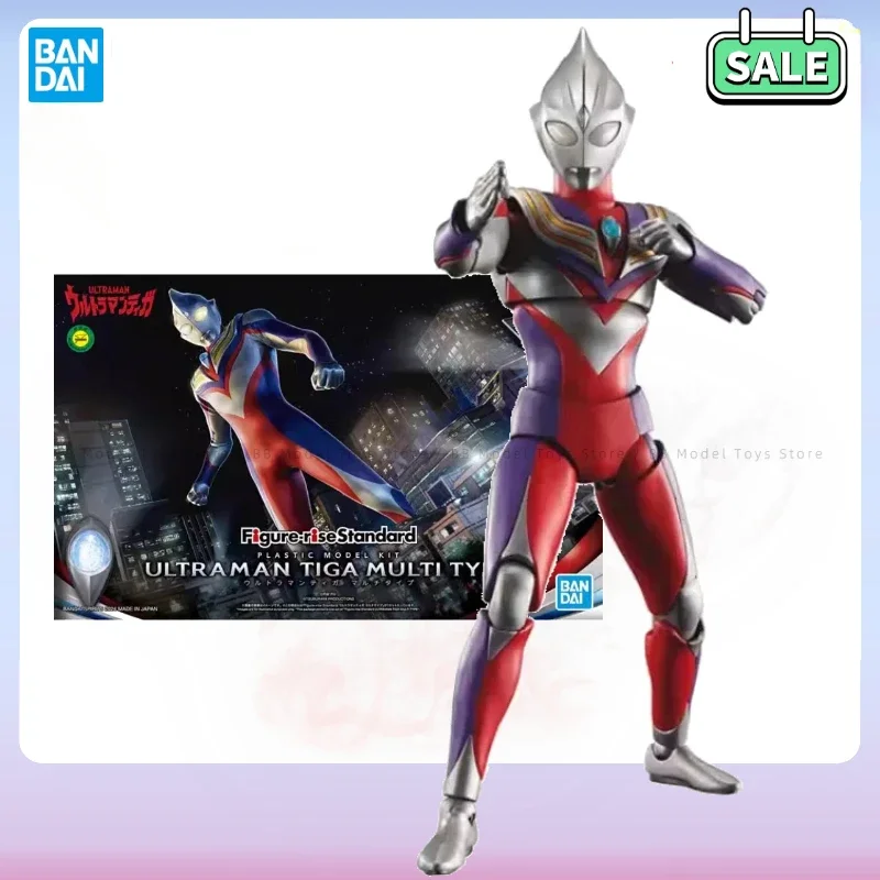 Bandai Original Anime Model Figure-rise Standard ULTRAMAN TIGA MULTI TYPE Action Figure Assembly Model Toys Gifts for Children