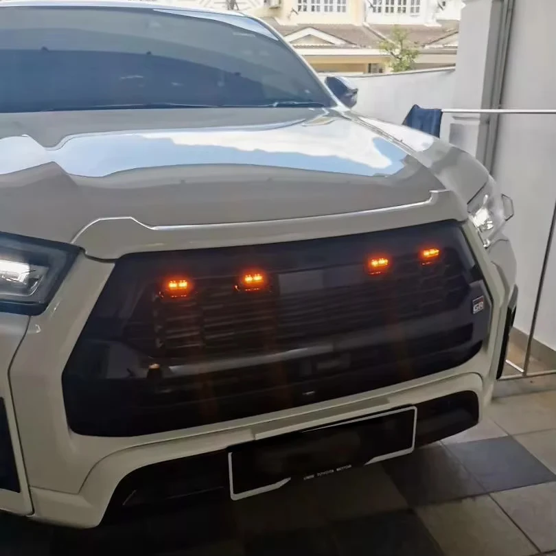 LED Front Grille Light For Toyota HiLux Car Daytime Running Light Wheel Eyebrow Lamp For Pickup Offroad 12V