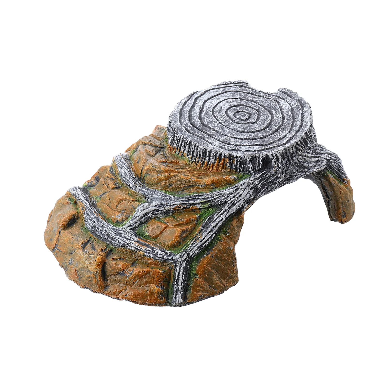 

Turtle Hideout Sun Platform Unique Reptile Cave Healthy Material Durable Safe Small Landscape Creeper Cage Underwater Decor