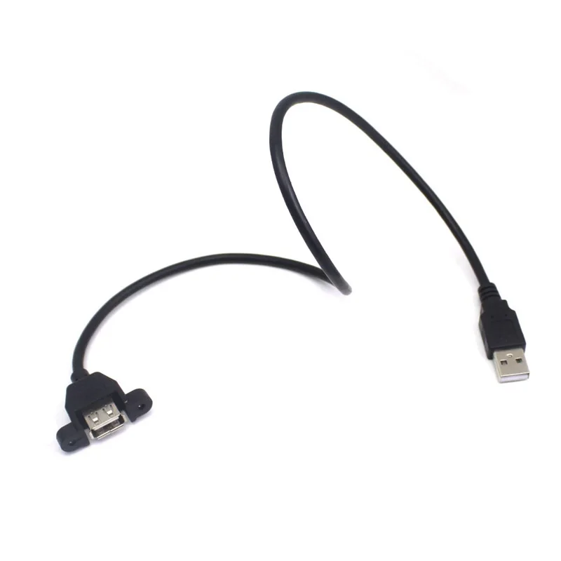 USB Male To Female Extension Cable with Ears with Screw Holes To Fix The Bezel Cable 0.5 Meters