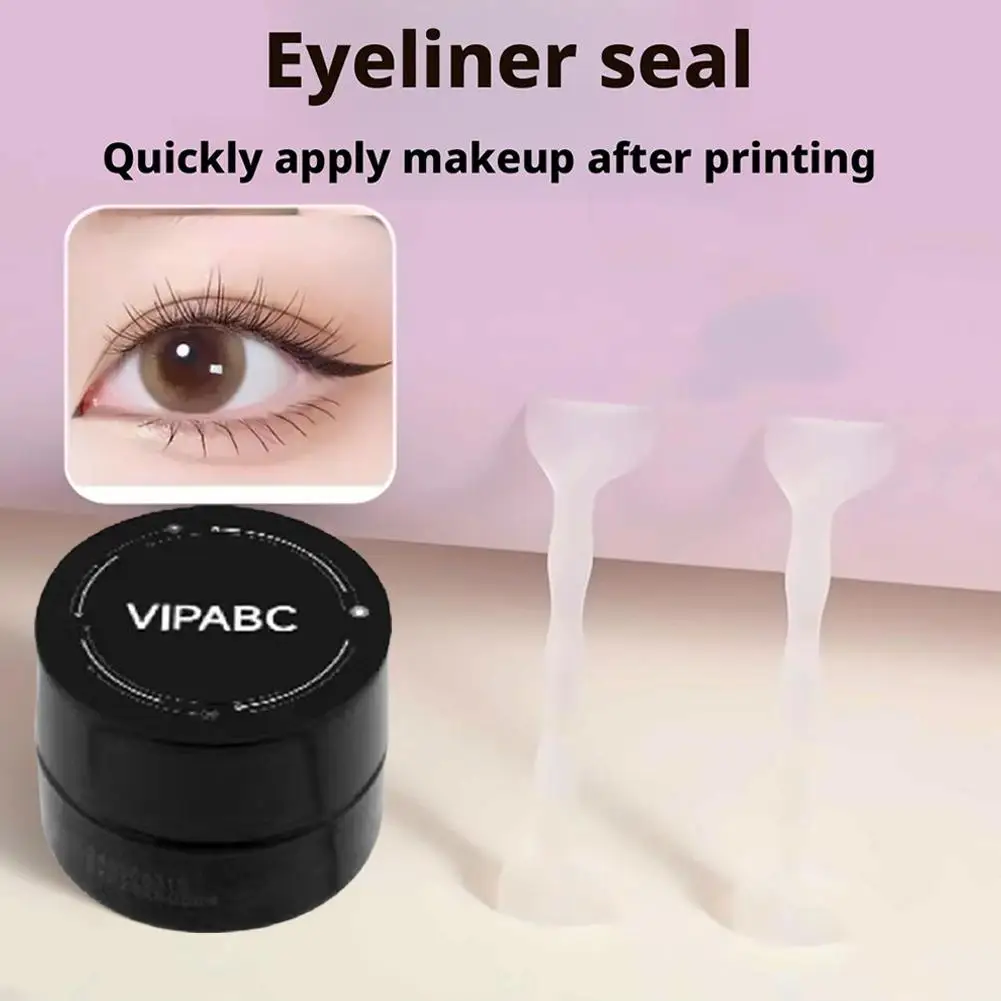 Waterdichte eenvoudige eyeliner stempel Langdurige dubbelzijdige wimpersjabloon met inktpasta Zwarte eyeliner stempel voor beginners