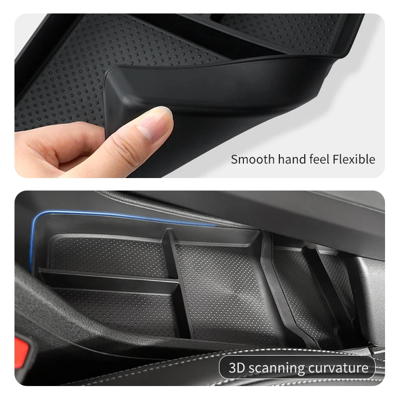 TPE Car Central Armrest Storage Box For BMW X1 U11 iX1 23-24 LHD Console Armrest Hidden Case Auto Inner Door Organizer Accessory