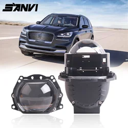 SANVI 33260Lux Square Projector Lens Headlight Bi LED for Hella 3R G5 Auto Projector Lens Upgrade 77W Car Accessories