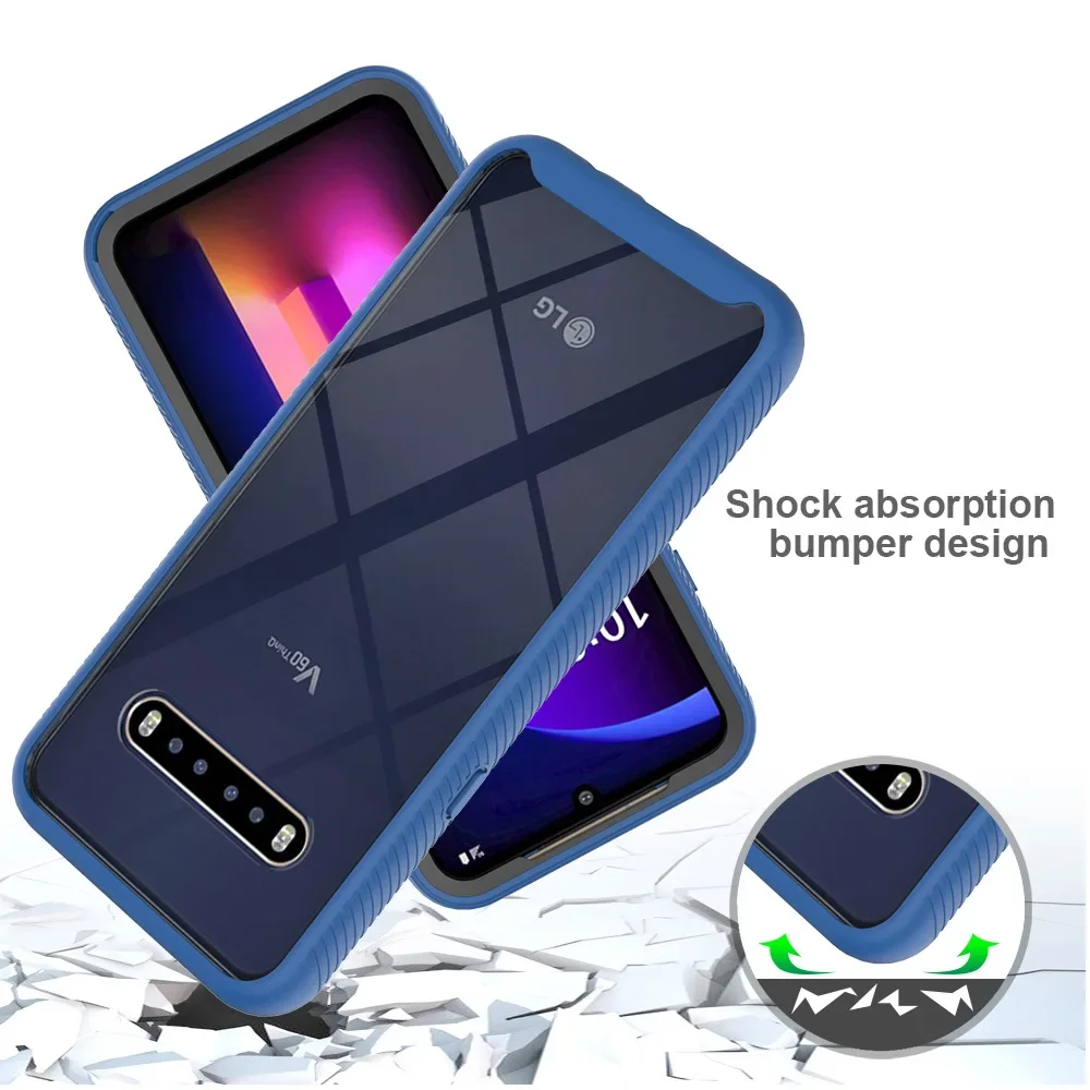 TPU/PC Sky Case for LG V60 ThinQ 5G Celula Funda Capa Two Layer Structure Hybrid Shockproof Shell Heavy Duty Phone Cover