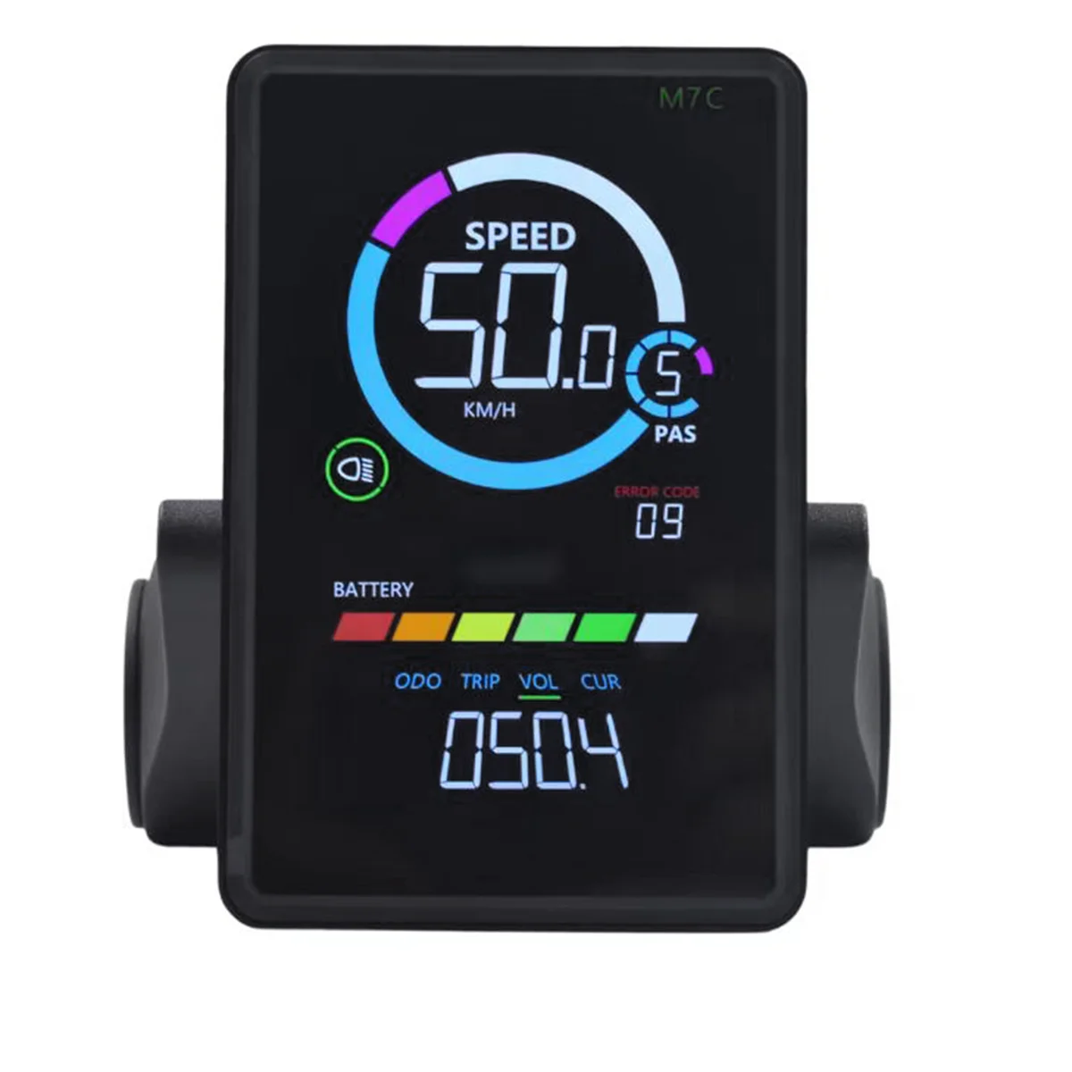 Misuratore display LCD per bici elettrica M7C-2 24V 36V 48V 60V Pannello LCD per scooter elettrico con USB UART per bici elettrica da montagna 5PIN