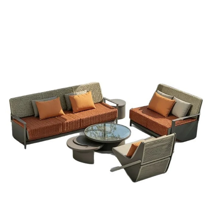 `Luxury Outdoor Sofa Premium Designer Waterproof UV Resistant Villa Hotel Homestay Courtyard Garden Leisure Furniture`