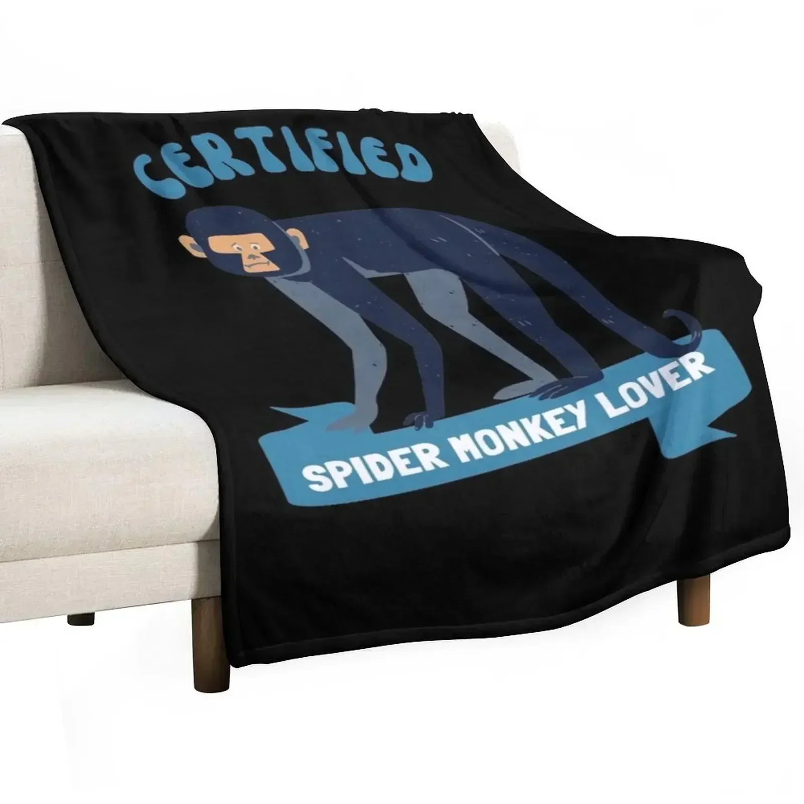 

Certified Spider Monkey Lover Throw Blanket Luxury St Sofa Quilt Summer Cute Plaid Blankets