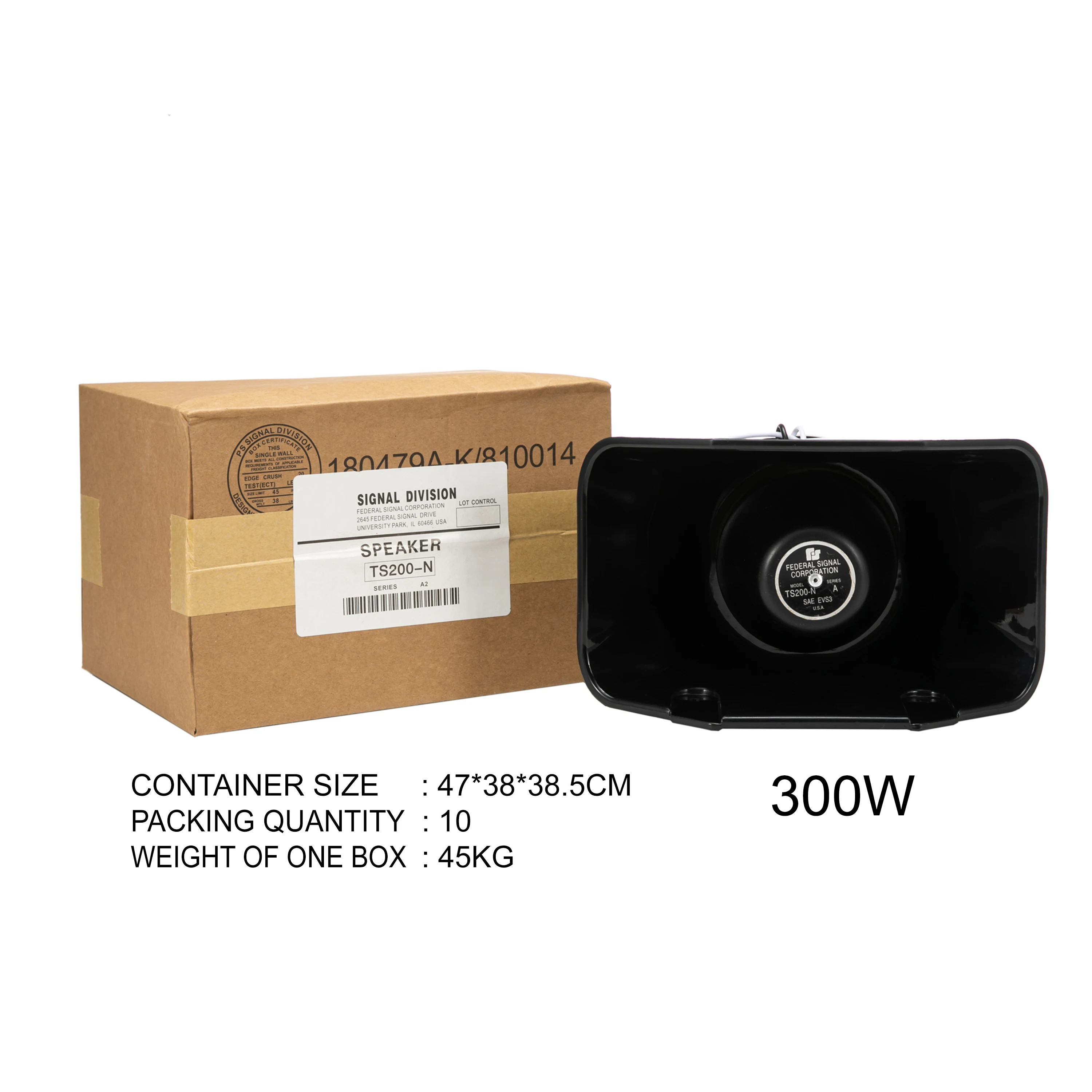 300W Prismatic Siren Horn Siren Speaker Easy To Install Suitable For Different Types Of Vehicles